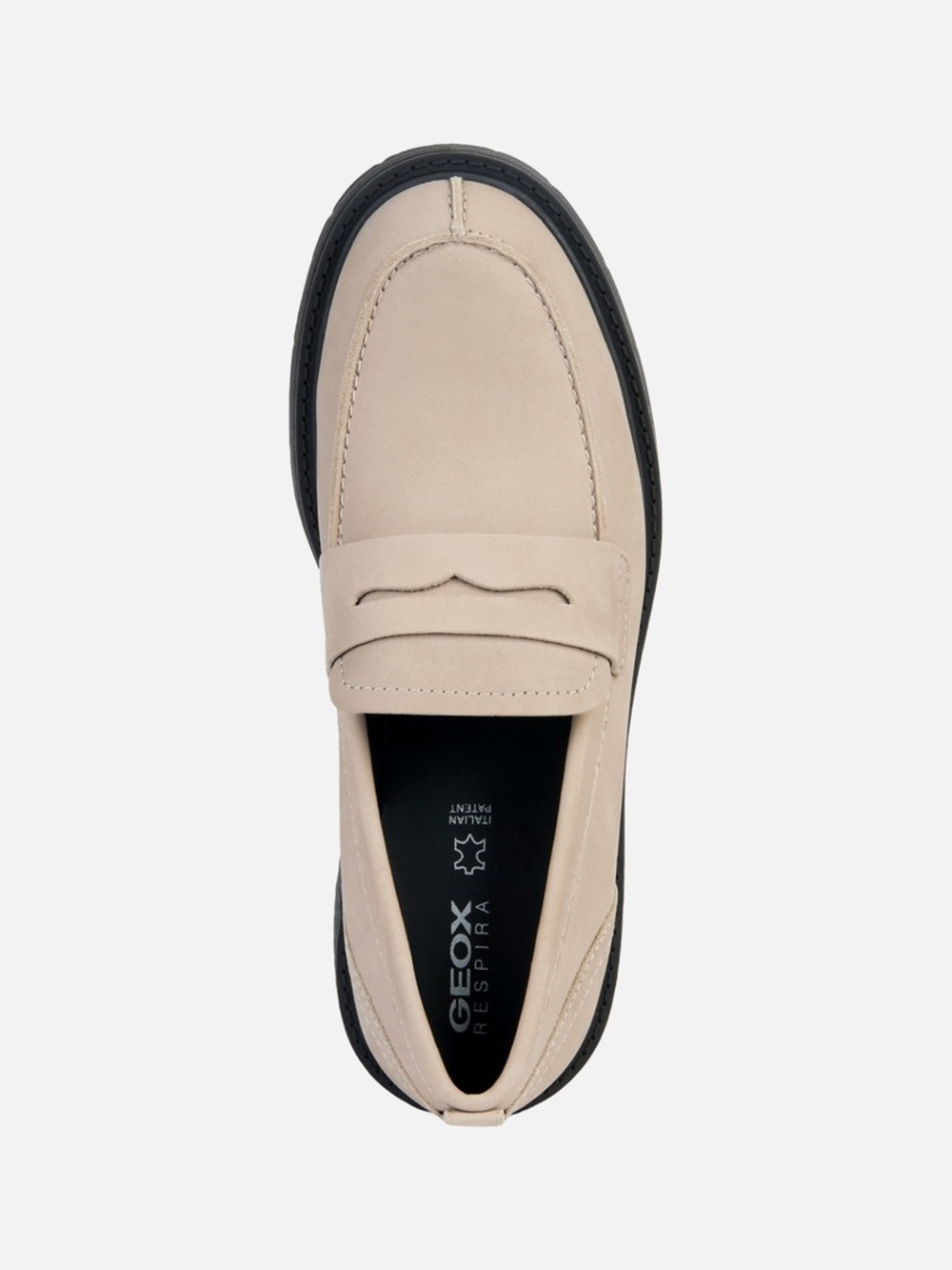 Geox Spherica Ec7 Suede Penny Loafers | Colour Sand | Size 10 | Like New